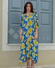Avant Garde Blue/Yellow Midi Φόρεμα