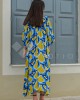 Avant Garde Blue/Yellow Midi Φόρεμα