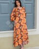 Avant Garde Pink/Peach Midi Φόρεμα
