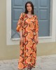 Avant Garde Pink/Peach Midi Φόρεμα