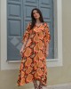 Avant Garde Pink/Peach Midi Φόρεμα