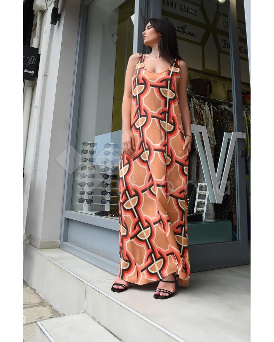 Avant Garde Pink/Peach Sleeveless Φόρεμα