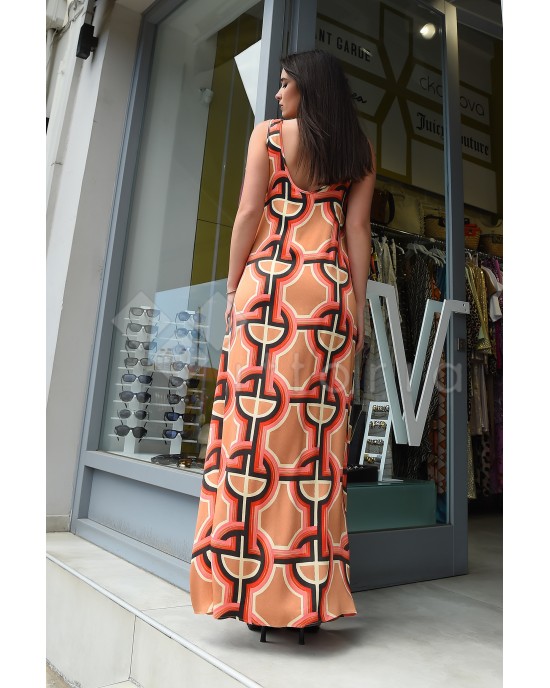 Avant Garde Pink/Peach Sleeveless Φόρεμα