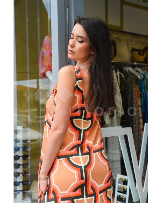 Avant Garde Pink/Peach Sleeveless Φόρεμα