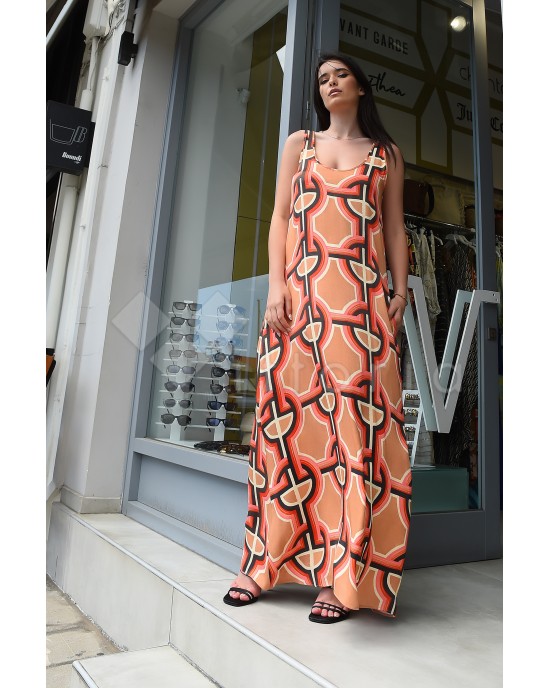 Avant Garde Pink/Peach Sleeveless Φόρεμα