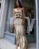 Avant Garde Foil Gold Set Cami Top & Maxi Φούστα