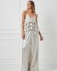 Avant Garde Foil Silver Set Cami Top & Παντελόνι