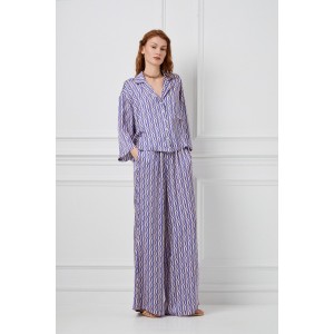 Avant Garde Mauve/Blue Set Πουκάμισο & Παντελόνι