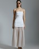 Avant Garde Strapless Maxi White Φόρεμα