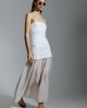 Avant Garde Strapless Maxi White Φόρεμα