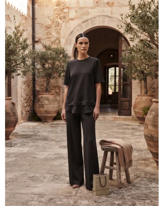 Avant Garde Tunic Top With Layering Μπλούζα