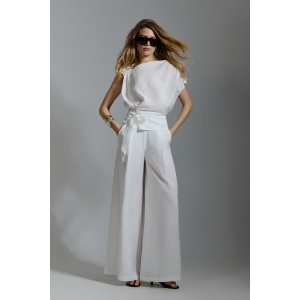 Avant Garde Linen-Effect Set Μπλούζα & Παντελόνι
