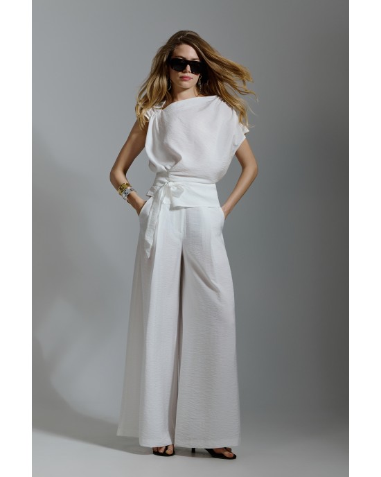 Avant Garde Linen-Effect Set Μπλούζα & Παντελόνι