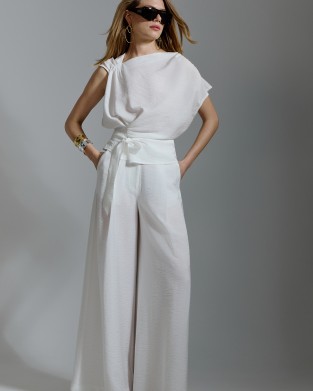 Avant Garde Linen-Effect Set Μπλούζα & Παντελόνι