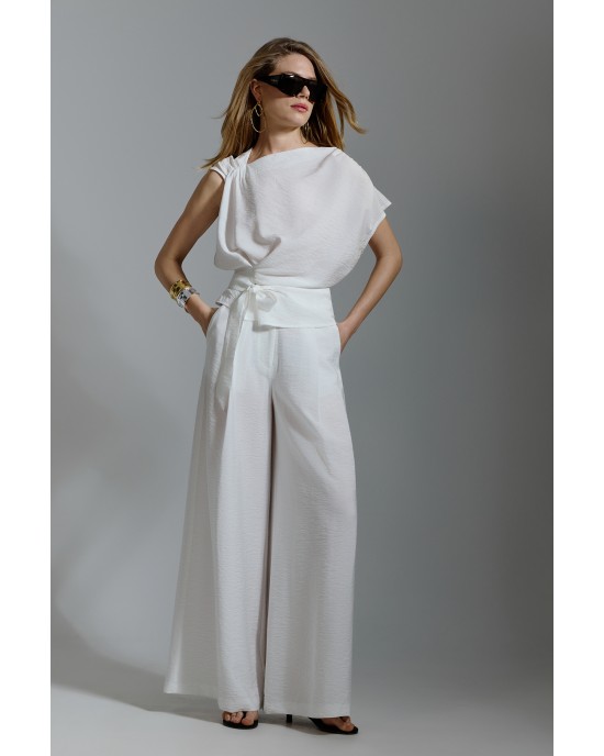 Avant Garde Linen-Effect Set Μπλούζα & Παντελόνι