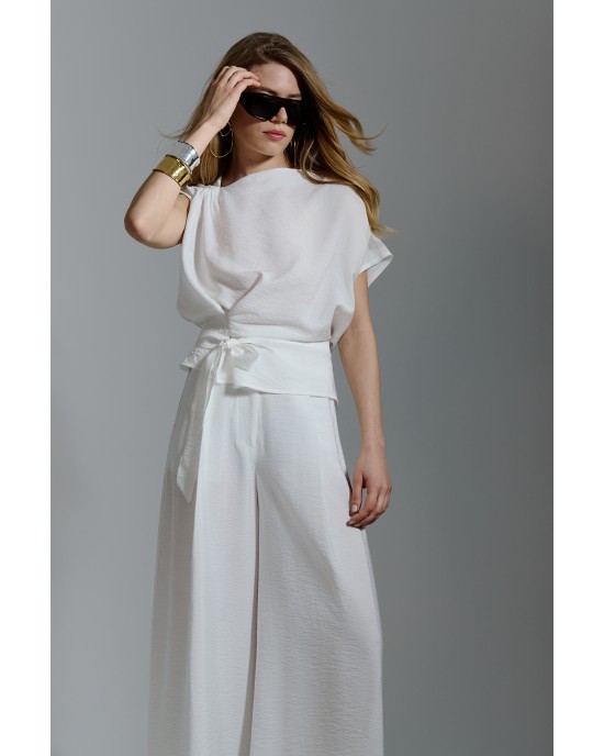 Avant Garde Linen-Effect Set Μπλούζα & Παντελόνι