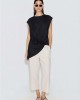 Avant Garde Drape Asymmetrical Black Μπλούζα
