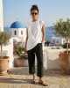 Avant Garde Drape Asymmetrical Ecru Μπλούζα