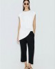 Avant Garde Drape Asymmetrical Ecru Μπλούζα