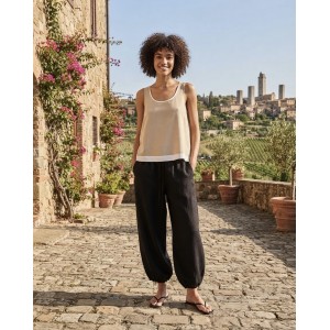Avant Garde Double-layered Sleeveless Vanilla Μπλούζα