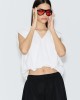 Avant Garde Balloon Cropped White Μπλούζα