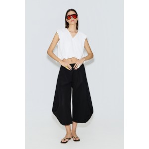 Avant Garde Balloon Cropped White Μπλούζα
