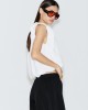 Avant Garde Balloon Cropped White Μπλούζα