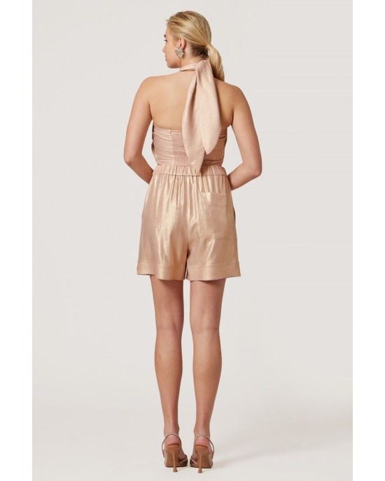 Avant Garde Rose Gold Cross Front Halter Τοπ