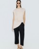 Avant Garde Pleated Loose-Fit Black Παντελόνι