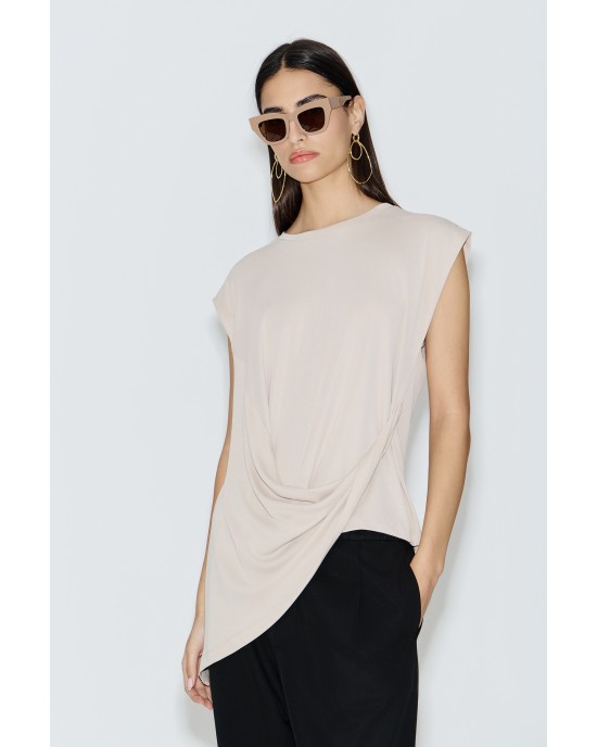 Avant Garde Pleated Loose-Fit Black Παντελόνι