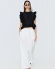 Avant Garde Wide-Leg Ecru Παντελόνι