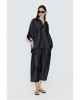 Avant Garde Satin Palazzo Black Παντελόνι