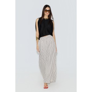 Avant Garde Stripped Wide Leg Παντελόνι