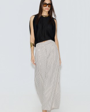 Avant Garde Stripped Wide Leg Παντελόνι
