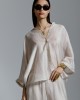 Avant Garde Satin Oversized Beige Πουκάμισο