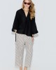 Avant Garde Satin Oversized Black Πουκάμισο