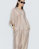 Avant Garde Satin Oversized Tunic Beige Μπλούζα