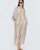 Avant Garde Satin Oversized Tunic Beige Μπλούζα