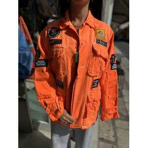 Ayios Basic Collection Fluo Orange Oversized Τζάκετ