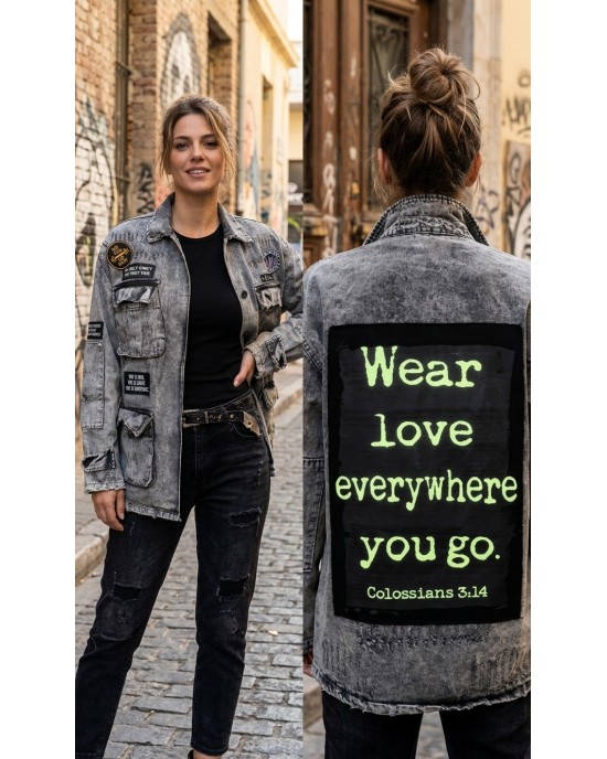Ayios Basic Collection Grey Oversized Τζάκετ
