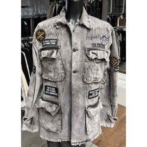 Ayios Basic Collection Grey Oversized Τζάκετ