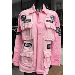 Ayios Basic Collection Pink Oversized Τζάκετ