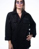 Ayios Festive Black Diamonds Black Oversized Τζάκετ