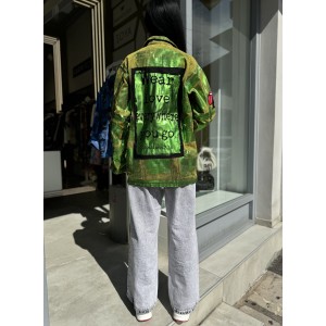 Ayios Foil Collection Green Oversized Τζάκετ