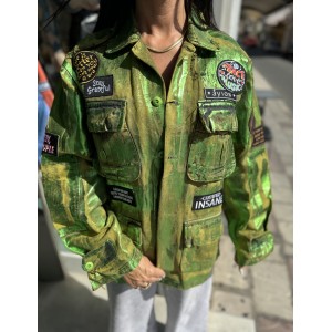 Ayios Foil Collection Green Oversized Τζάκετ