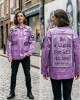 Ayios Foil Collection Purple Oversized Τζάκετ
