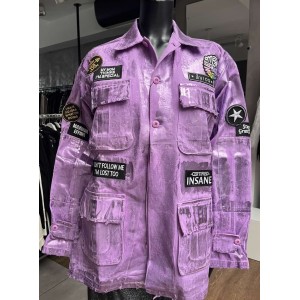 Ayios Foil Collection Purple Oversized Τζάκετ