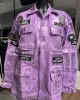 Ayios Foil Collection Purple Oversized Τζάκετ