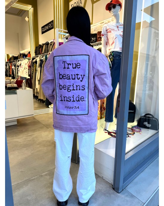 Ayios Basic Collection Glee Lilac Oversized Τζάκετ Ayios Basic Collection Glee Lilac Oversized Τζάκετ