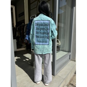 Ayios Splash Collection Azzurro Oversized Τζάκετ